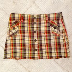 J. Crew Vintage Madras Mini Skirt Size 10